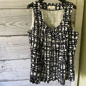 Kate Spade Sleeveless black/white blouse